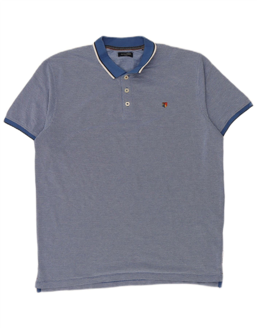 Jack & Jones herre poloshirt XL blå bomuld