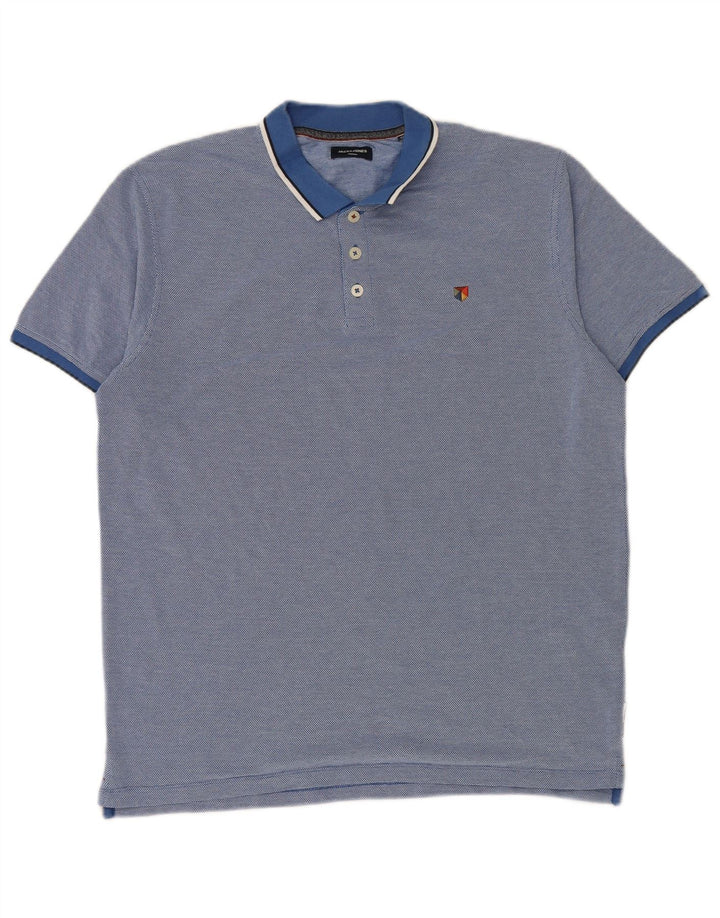 Jack & Jones herre poloshirt XL blå bomuld