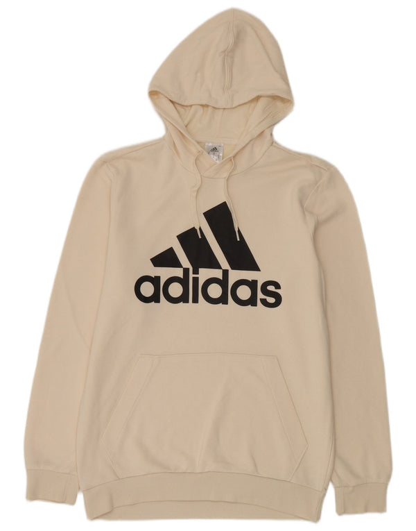 Adidas Grafisk hættetrøje til mænd Medium Off White Bomuld