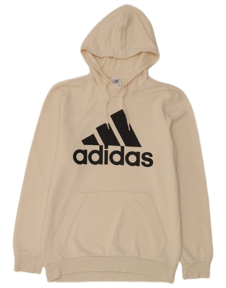 Adidas Grafisk hættetrøje til mænd Medium Off White Bomuld