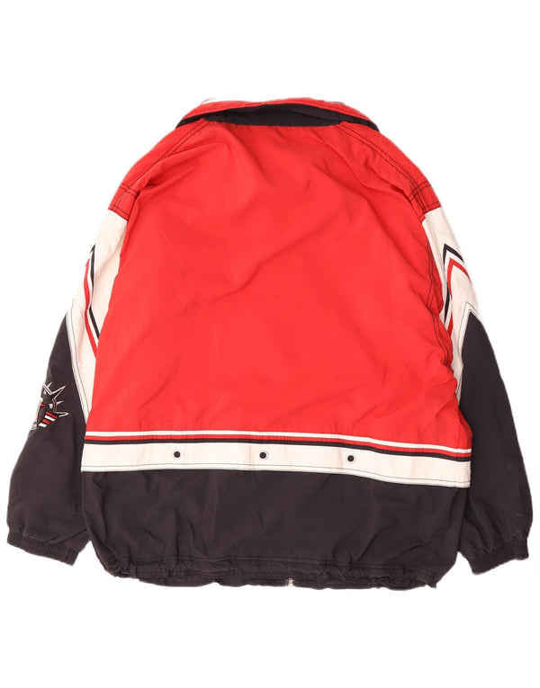Killtec Herre Loose Fit Windbreaker Jacket UK 38 Medium Red Colourblock