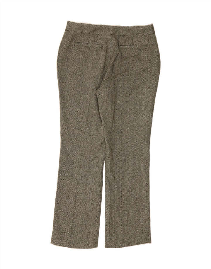 CHAPS Womens Straight Suit Trousers US 12 Large W34 L32 Khaki Herringbone Vintage Chaps and Second-Hand Chaps from Messina Hembry 