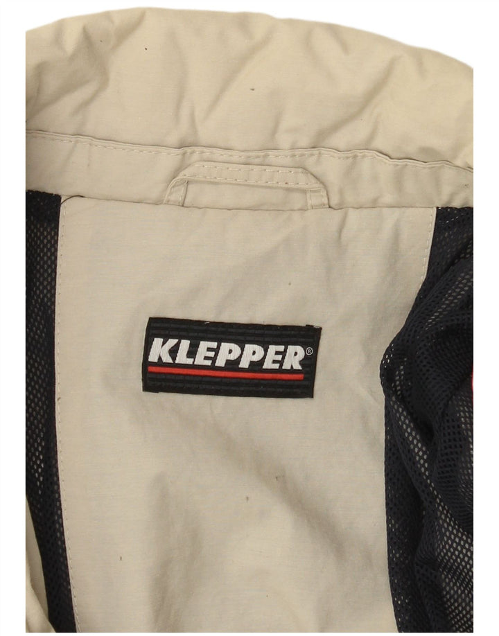 Klepper Herre Hooded Windbreaker Coat UK 42 XL Beige