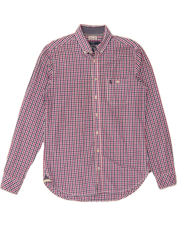 JOULES Mens Classic Fit Shirt Small Pink Check Cotton Vintage Joules and Second-Hand Joules from Messina Hembry 