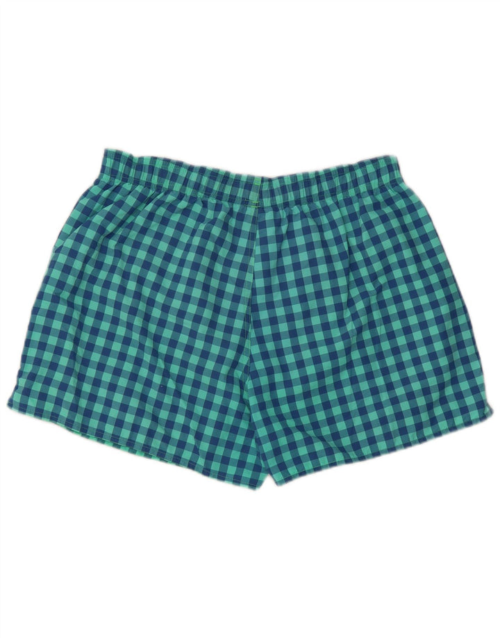 Adidas Badeshorts til mænd Stor turkis Gingham Nylon