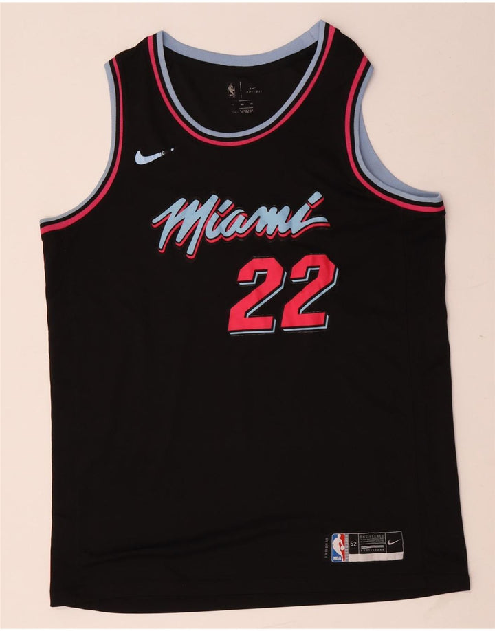 Nike Herre Miami Grafisk T-Shirt Top XL Sort Stribet Polyester