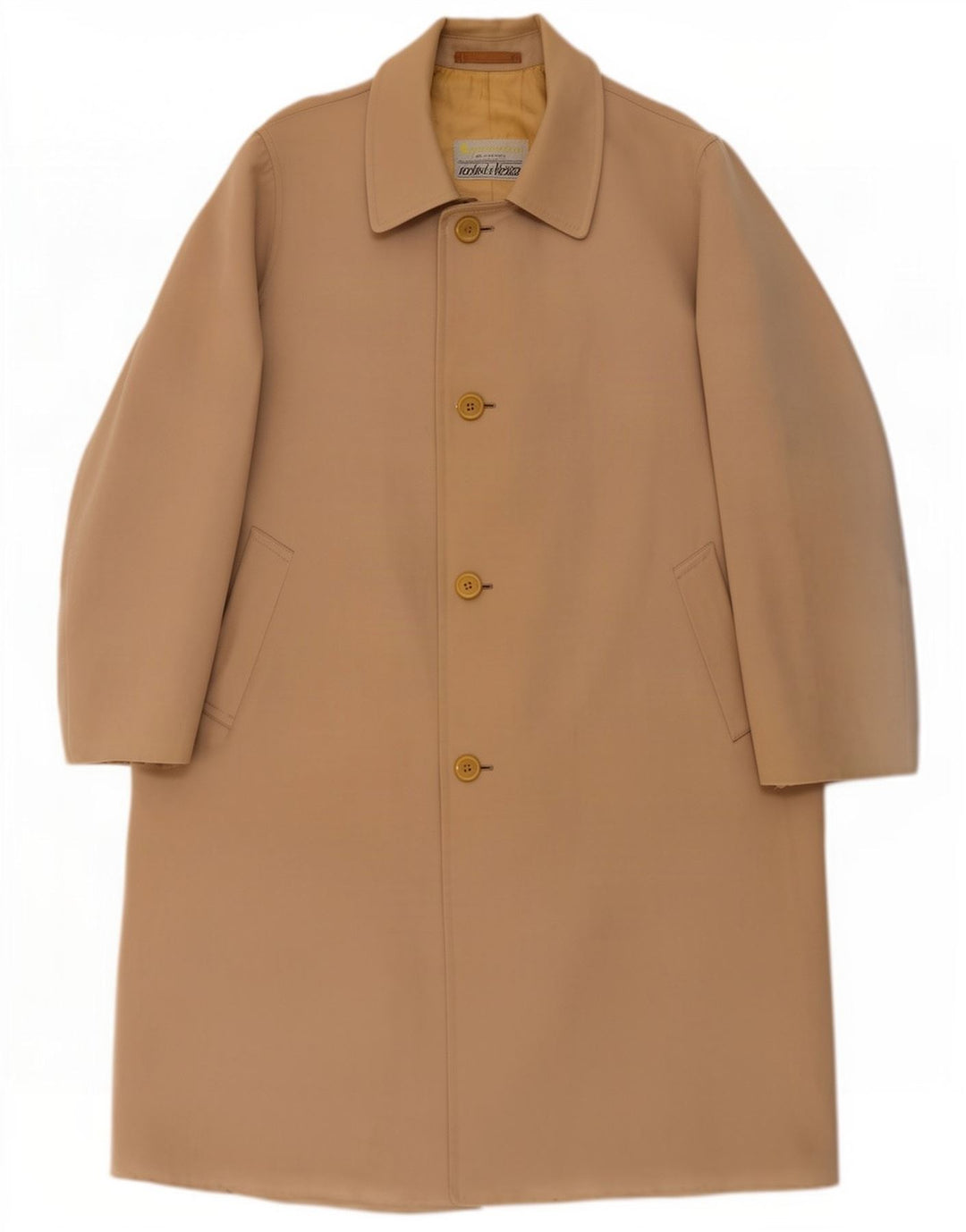 Aquascutum Overfrakke til mænd UK 38 Medium Beige Virgin Wool