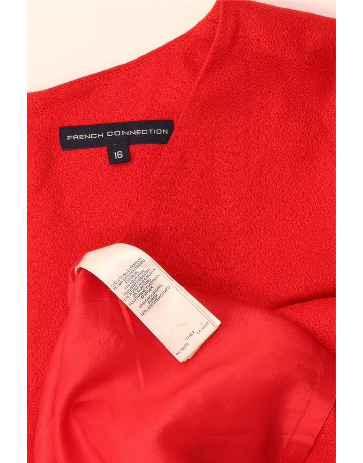 French Connection Womens Sheath Dress UK 16 Large Red Polyester