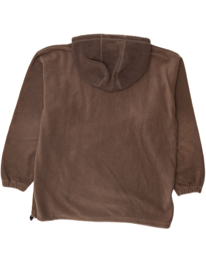 VINTAGE Herre hættetrøje i fleece, stor grå polyester