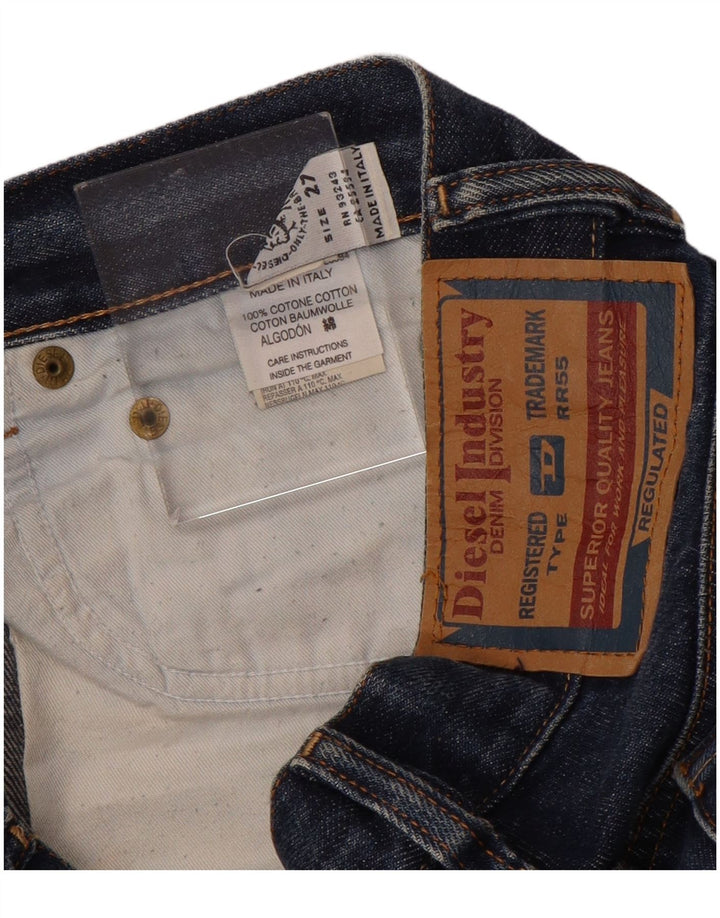 DIESEL Dame Straight Jeans W27 L29 Blå Bomuld