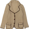 VINTAGE Womens Cardigan Sweater UK 16 Large Off White