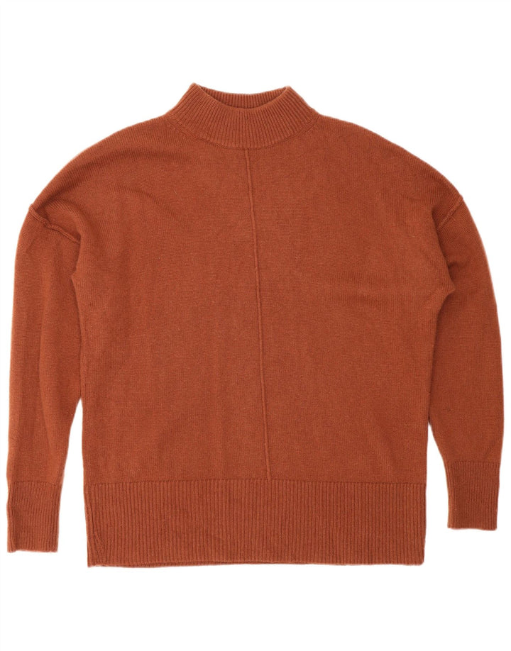 Hugo Boss Herre Turtle Neck Jumper Sweater Medium Brown Cashmere