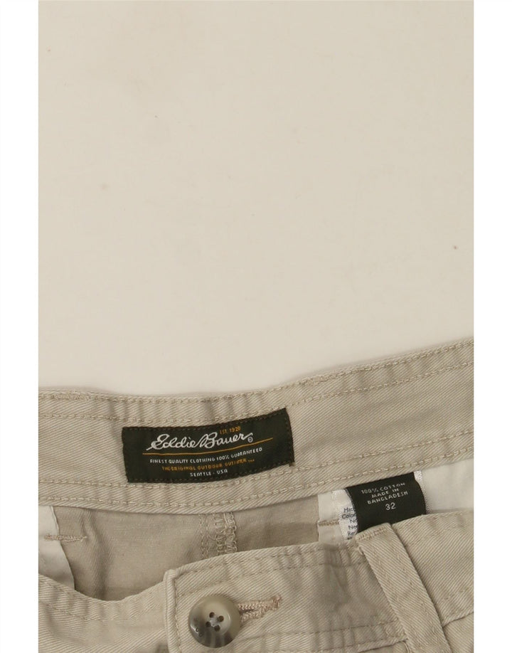 Eddie Bauer Chino Shorts til mænd W32 mellemgrå bomuld