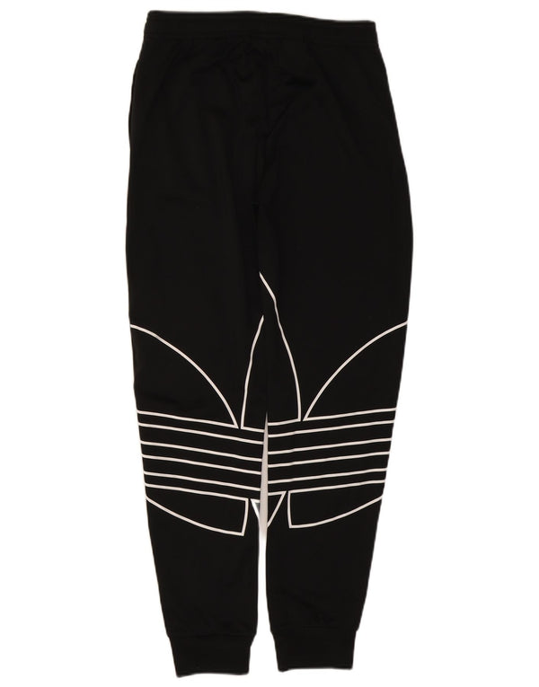 Adidas Boys Graphic Tracksuit Trousers Joggers 13-14 Years Black Polyester
