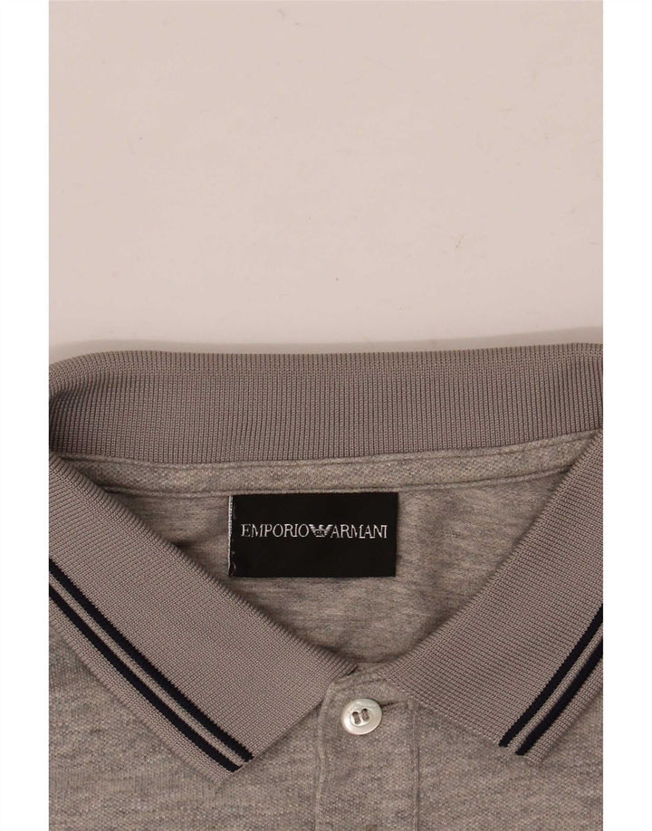 Emporio Armani herre poloskjorte stor grå bomuld