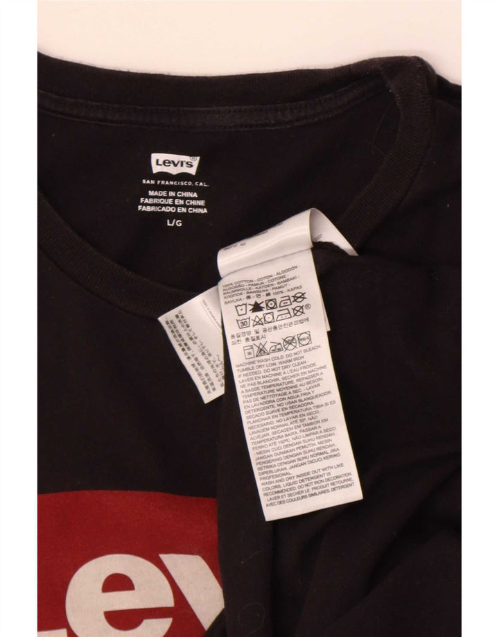 Levi's Herre grafisk T-shirt Top Stor sort bomuld