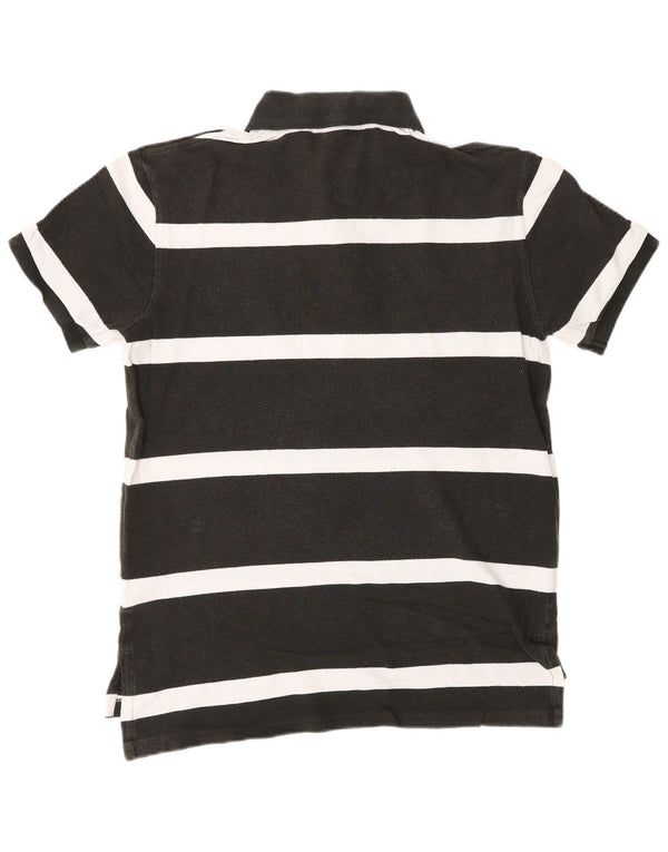 POLO RALPH LAUREN Herre Custom Fit Polo Shirt Medium Sort Stribet Bomuld