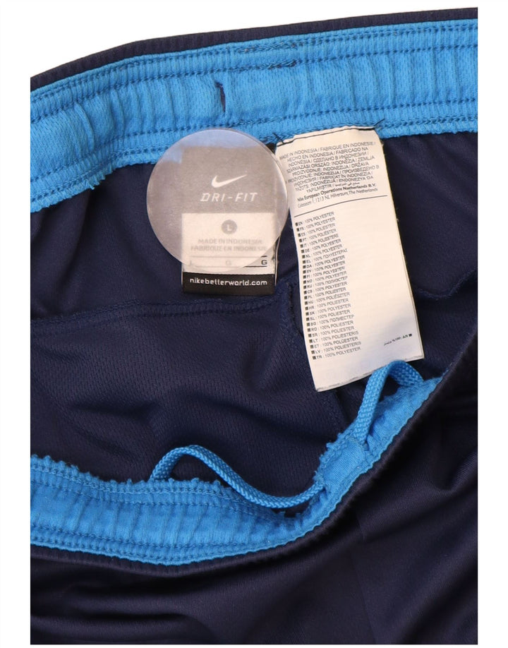 Nike Herre Dri Fit sportsshorts store marineblå polyester
