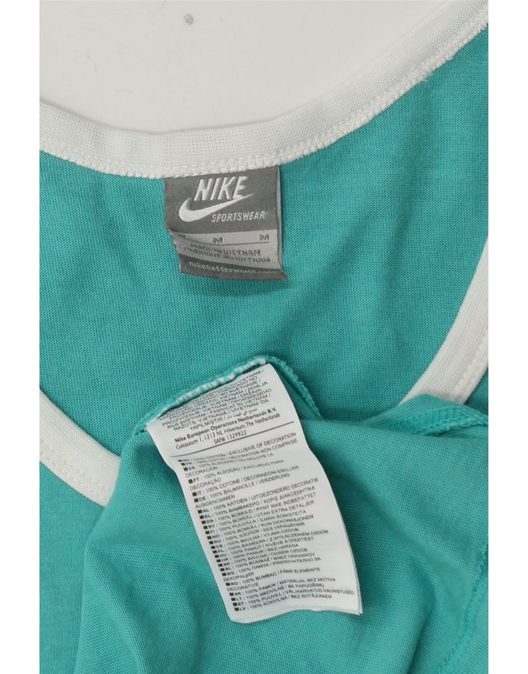 NIKE Herre grafisk vest Top Medium turkis bomuld