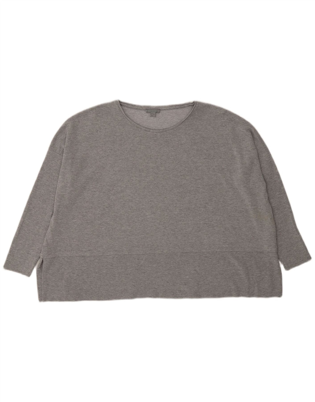 Cos Dame Oversized Top Langærmet UK 14 Medium Grey Flecked Viscose