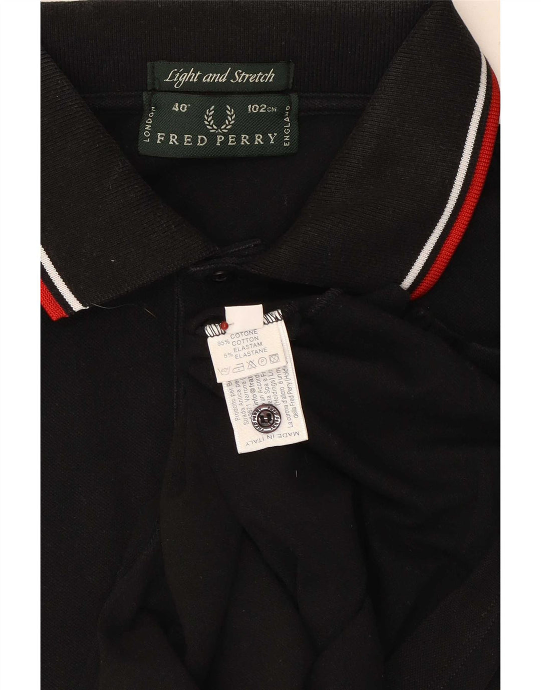 Fred Perry Herre poloshirt Lille sort stribet bomuld