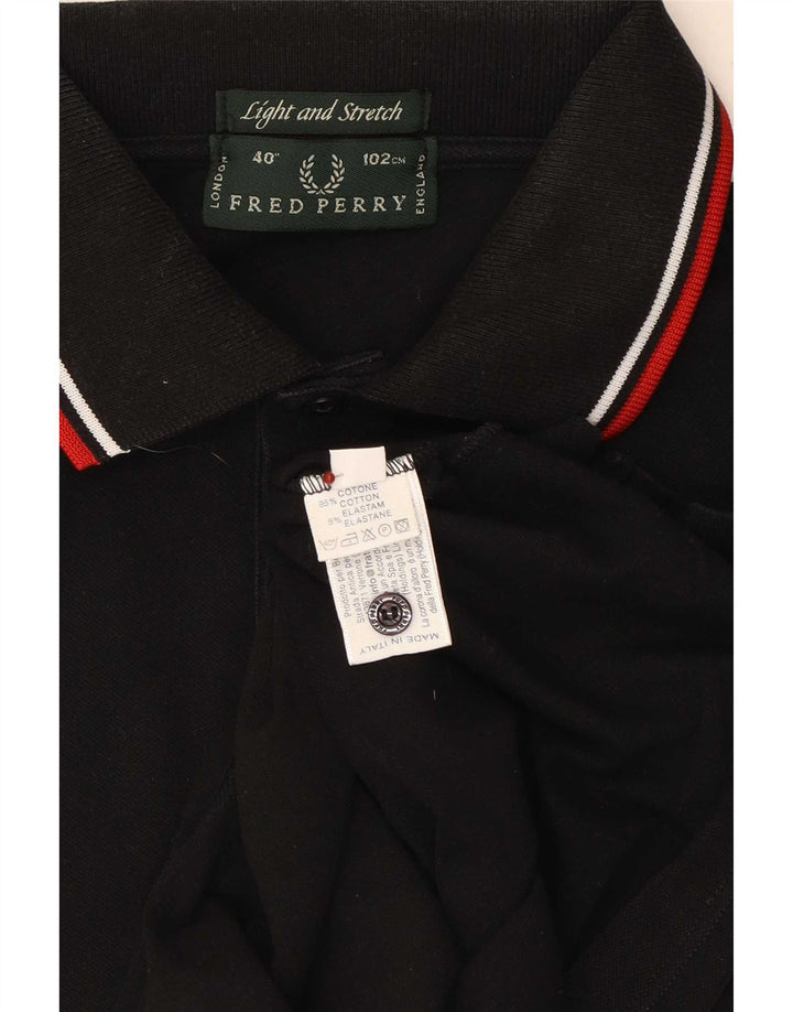 Fred Perry Herre poloshirt Lille sort stribet bomuld