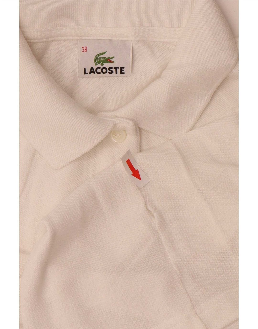 Lacoste Dame Polo Shirt Størrelse 38 Medium White
