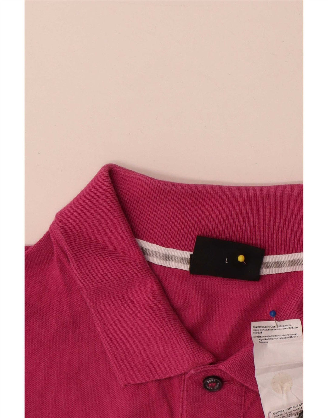 Hugo Boss Polo Shirt til mænd Large Pink Bomuld