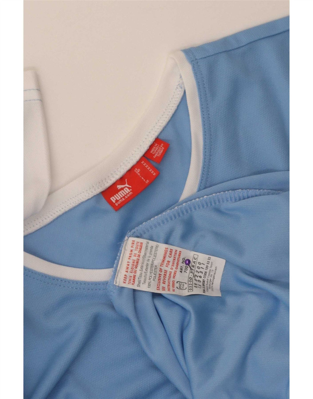 Puma Herre T-shirt Top Medium Blue Colourblock Polyester