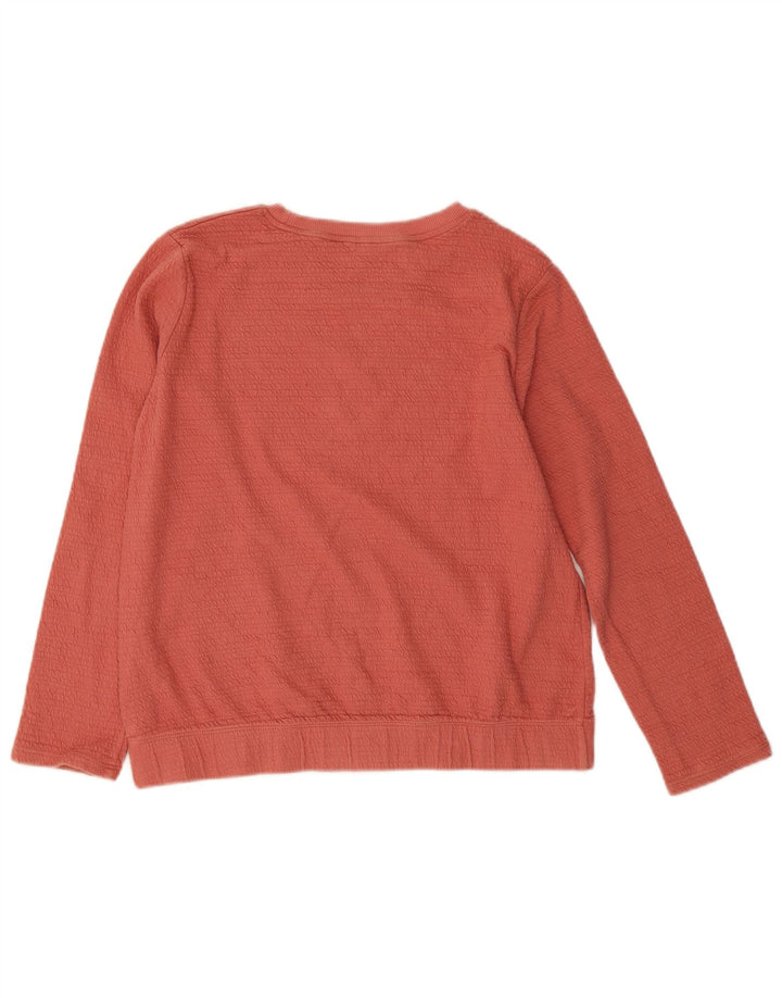 Massimo Dutti Dame Sweatshirt Jumper UK 14 Medium Orange Bomuld