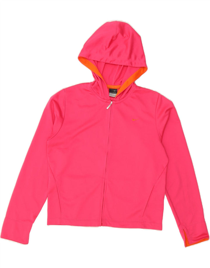 NIKE Womens Dri Fit Oversized Tracksuit Top Jacket US 8/10 Medium Pink Vintage Nike and Second-Hand Nike from Messina Hembry 