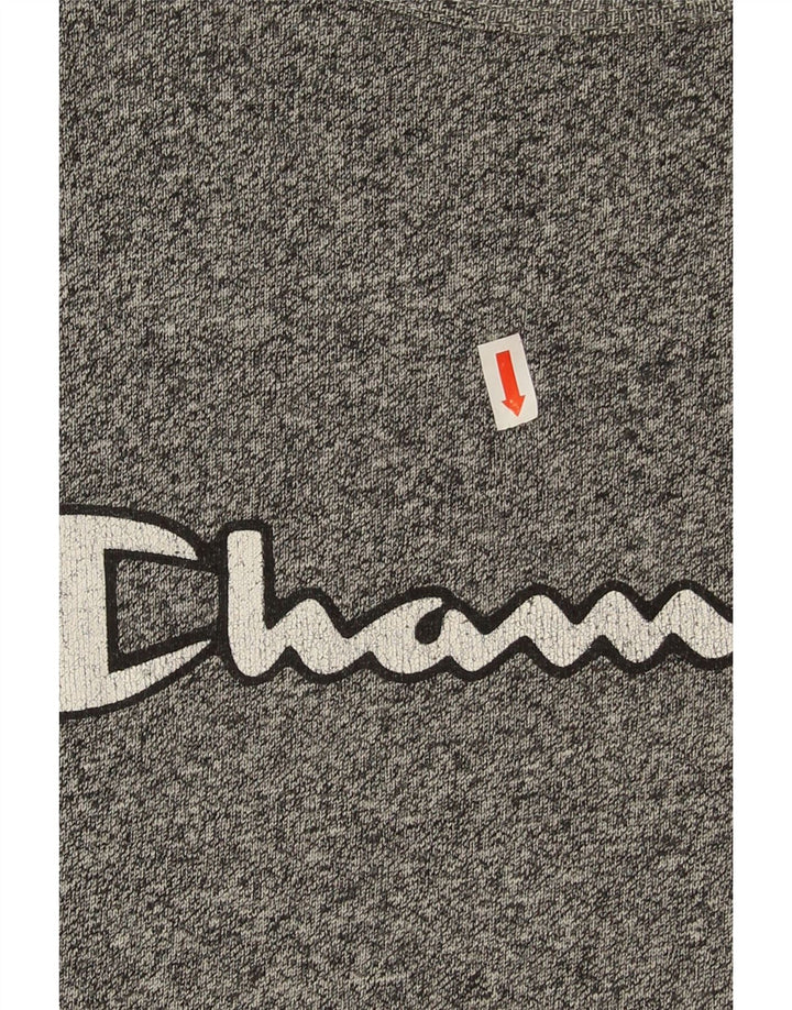 Champion Herre Grafisk T-Shirt Top XL Grå Flecked
