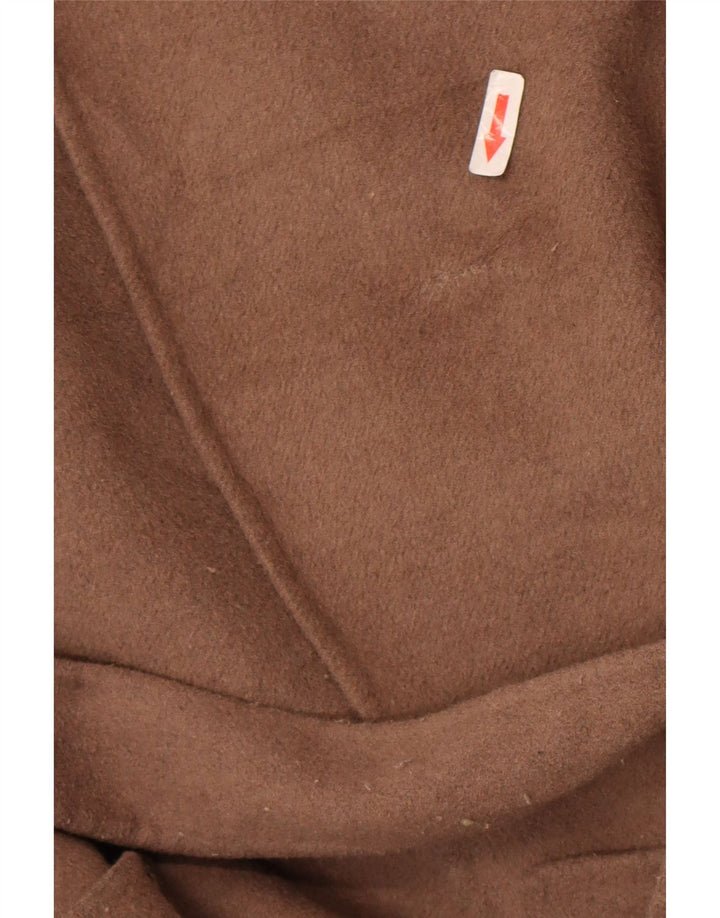 Zara Dame Overfrakke UK 16 Stor Brun Uld
