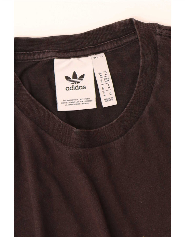 Adidas Herre grafisk T-shirt Top Medium Sort