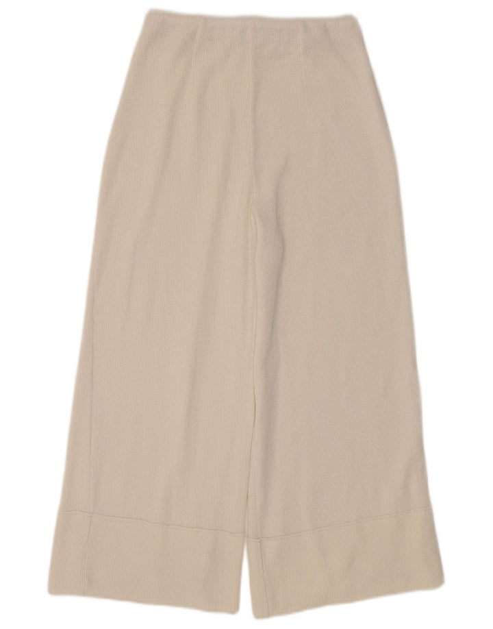 Zara Dame Capri Træningsdragt Bukser UK 10 Small White