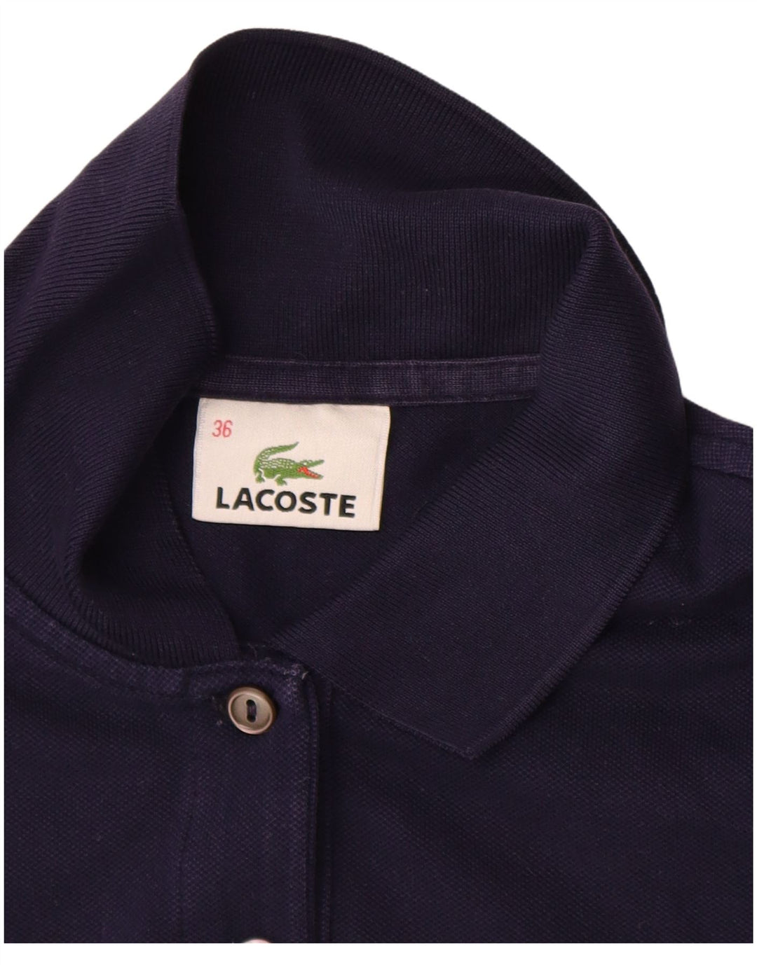 Lacoste Dame Polo Shirt EU 36 Small Navy Blue