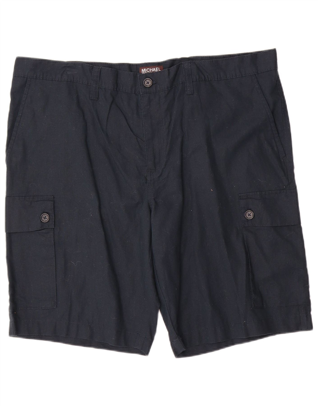 Michael Kors Herre Cargo Shorts W40 XL Navy Blue Linen