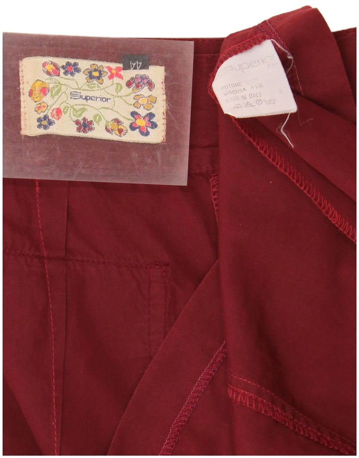 SUPERIOR Dame Pencil Skirt IT 44 Medium W27 Bourgogne bomuld