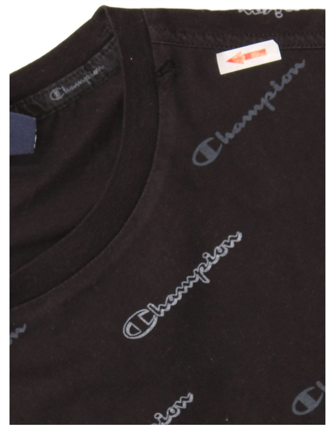 Champion Herre grafisk T-shirt top lille sort bomuld