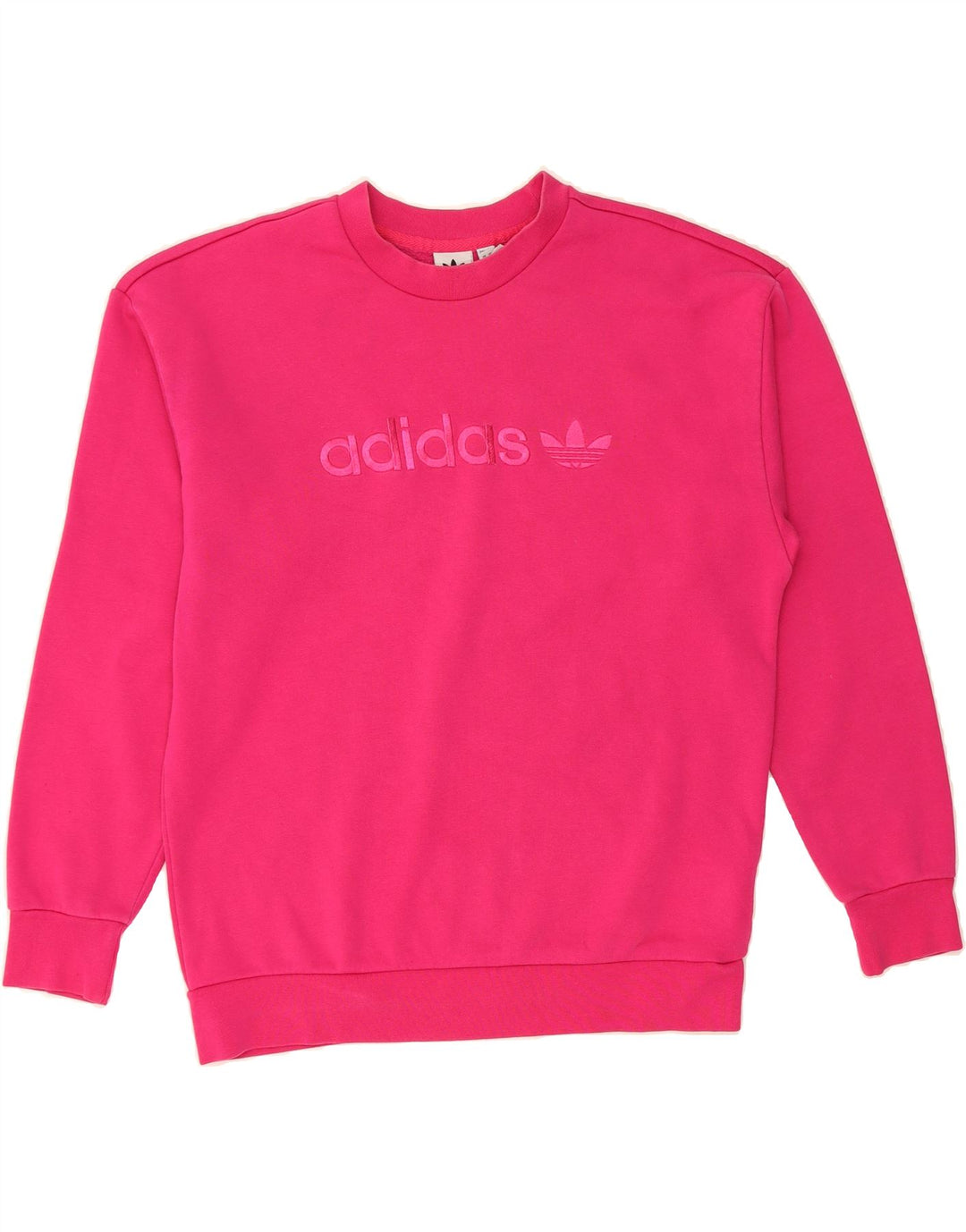 ADIDAS Womens Graphic Oversized Sweatshirt Jumper UK 8 Small  Pink Cotton Vintage Adidas and Second-Hand Adidas from Messina Hembry 