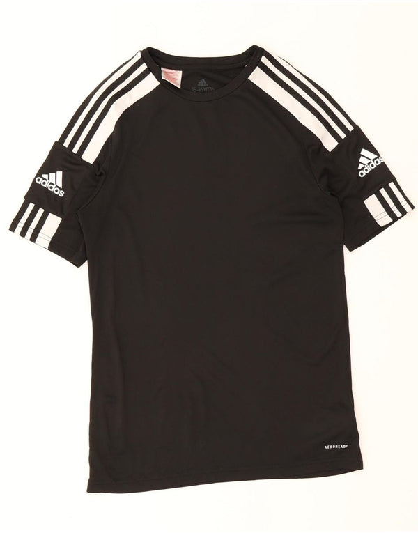 Adidas Boys Aeroready Grafisk T-Shirt Top 15-16 år Sort Colourblock