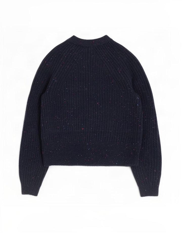 Marks & Spencer Dame Cardigan Sweater UK 10 Small Navy Blue Flecked