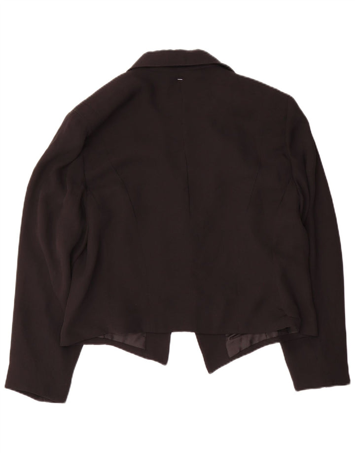 Dorette Dame Crop 1 Knap Blazer Jakke IT 42 Medium Sort Blomster