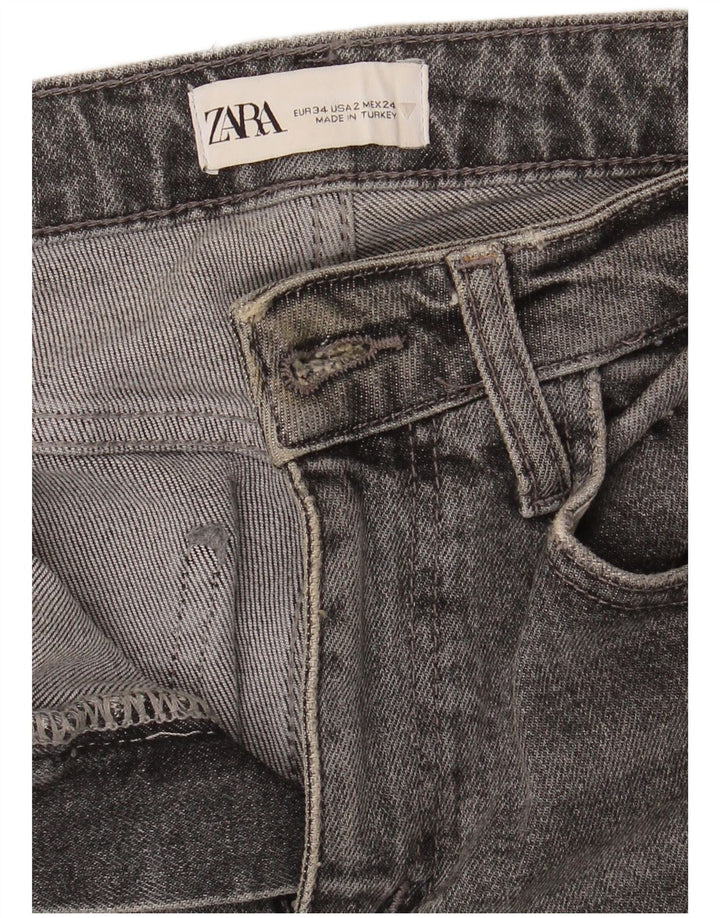 Zara Dame Slim Jeans EU 34 2XS W24 L26 Grå
