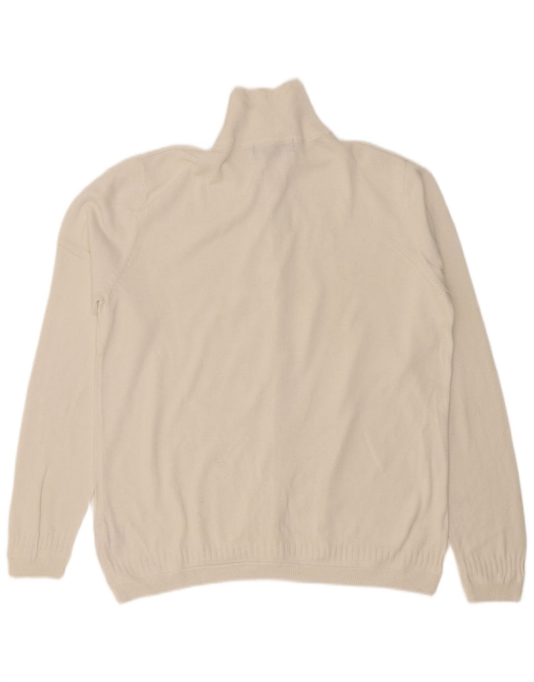 Zara Herre Cardigan Sweater Stor Hvid Bomuld