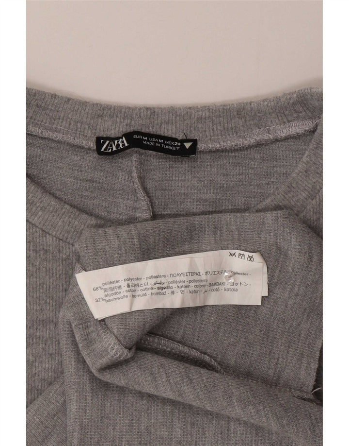 Zara Damevest Top UK 14 Medium Grå Polyester