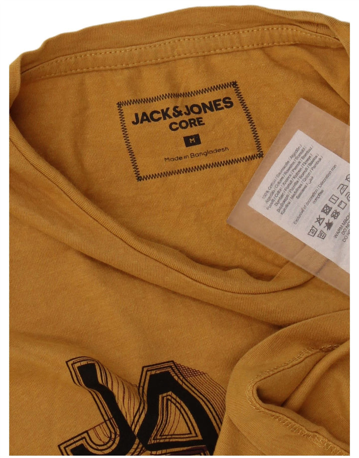 Jack & Jones Herre grafisk T-shirt Top Medium Gul Bomuld