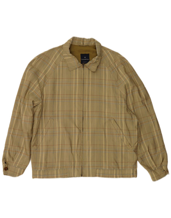 Ermenegildo Zegna Bomberjakke til mænd IT 50 Large Khaki Check