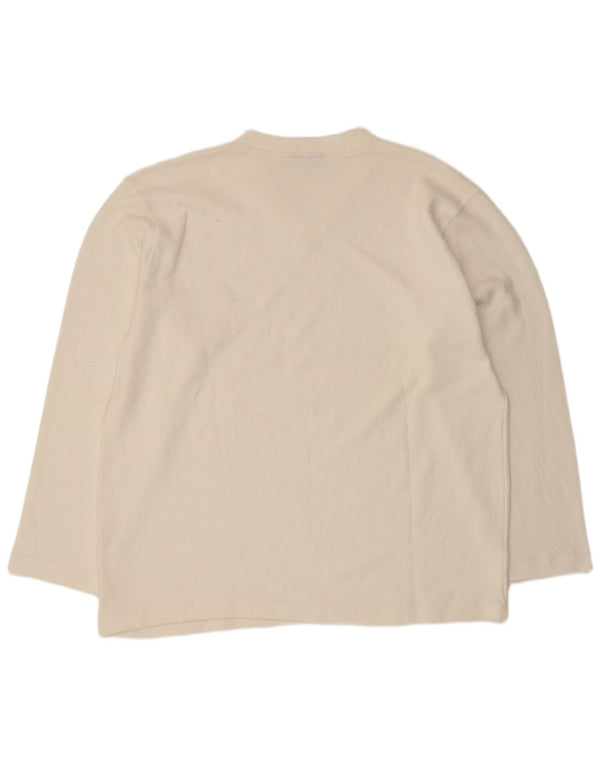 AUSTRALIAN L'ALPINA Herre V-hals sweater IT 56 2XL Hvid Bomuld