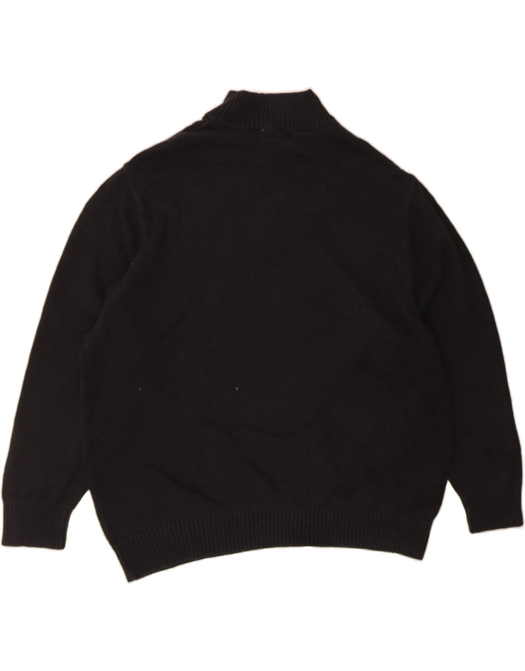 DOCKERS Mens Zip Neck Jumper Sweater 2XL Black Striped Cotton Vintage Dockers and Second-Hand Dockers from Messina Hembry 